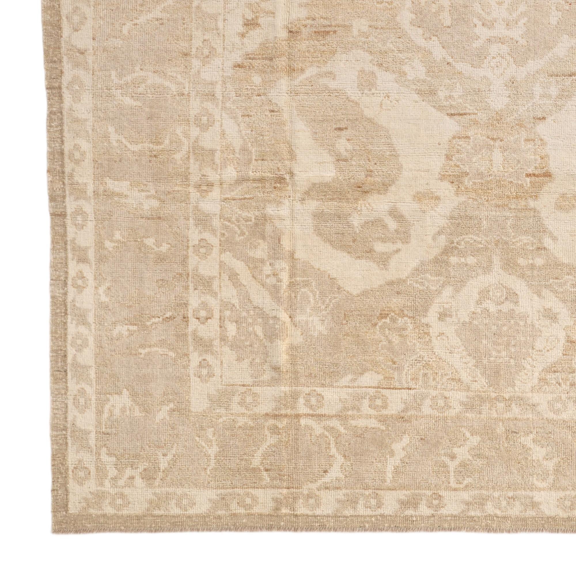 8' 5 x 10' 5 Hand Knotted Oushak Wool Rug