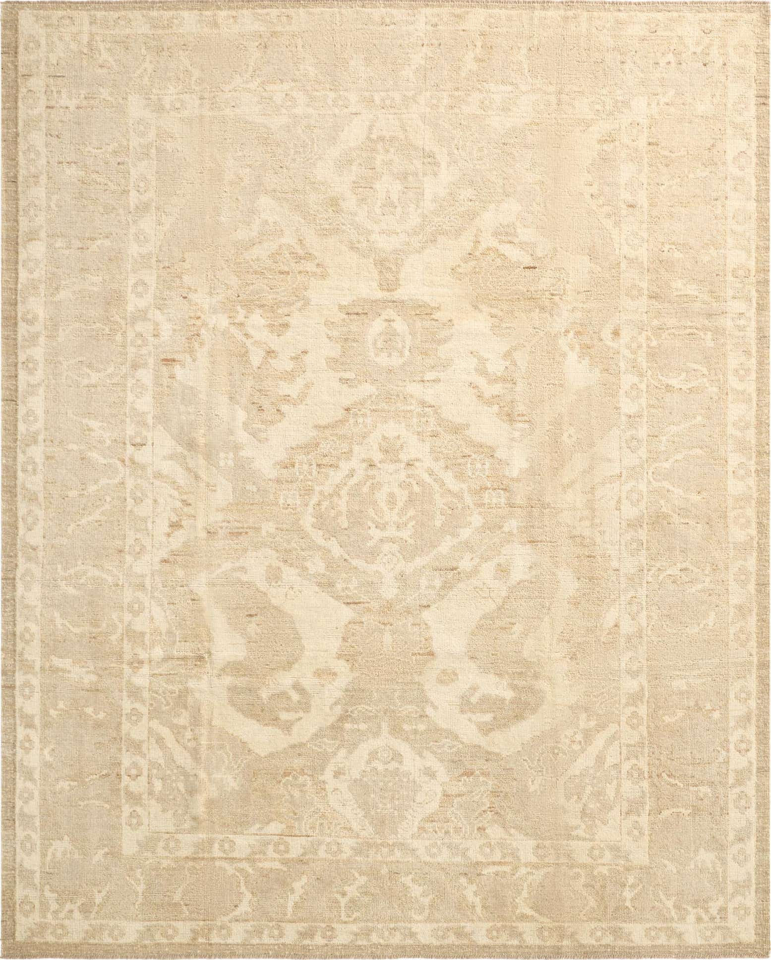 8' 5 x 10' 5 Hand Knotted Oushak Wool Rug