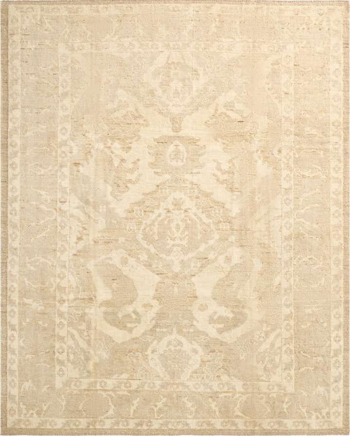 8' 5 x 10' 5 Hand Knotted Oushak Wool Rug