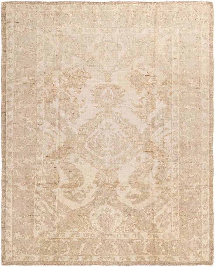 Detail image of 8' 5 x 10' 5 Hand Knotted Oushak Wool Rug