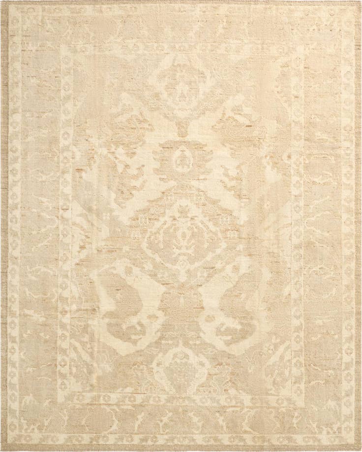 Detail image of 8' 5 x 10' 5 Hand Knotted Oushak Wool Rug