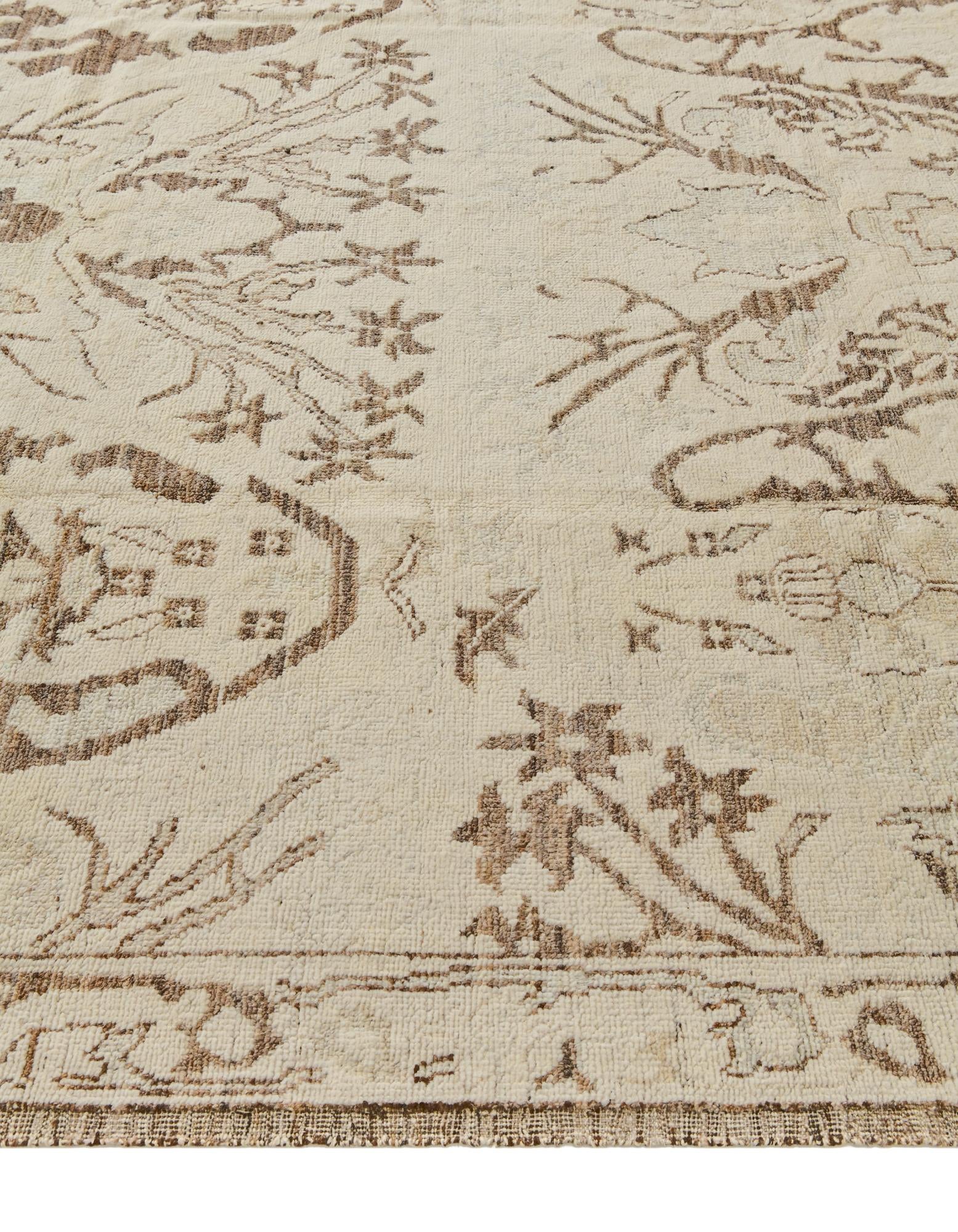 8' 5 x 10' 2 Hand Knotted Oushak Wool Rug