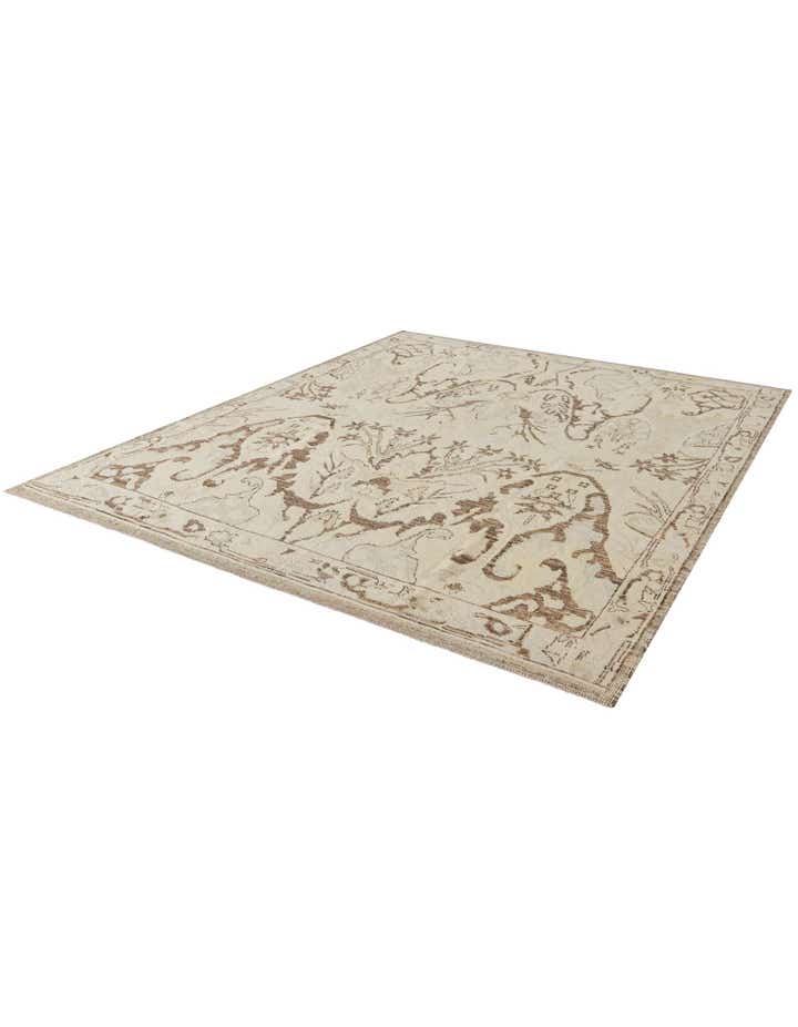 8' 5 x 10' 2 Hand Knotted Oushak Wool Rug