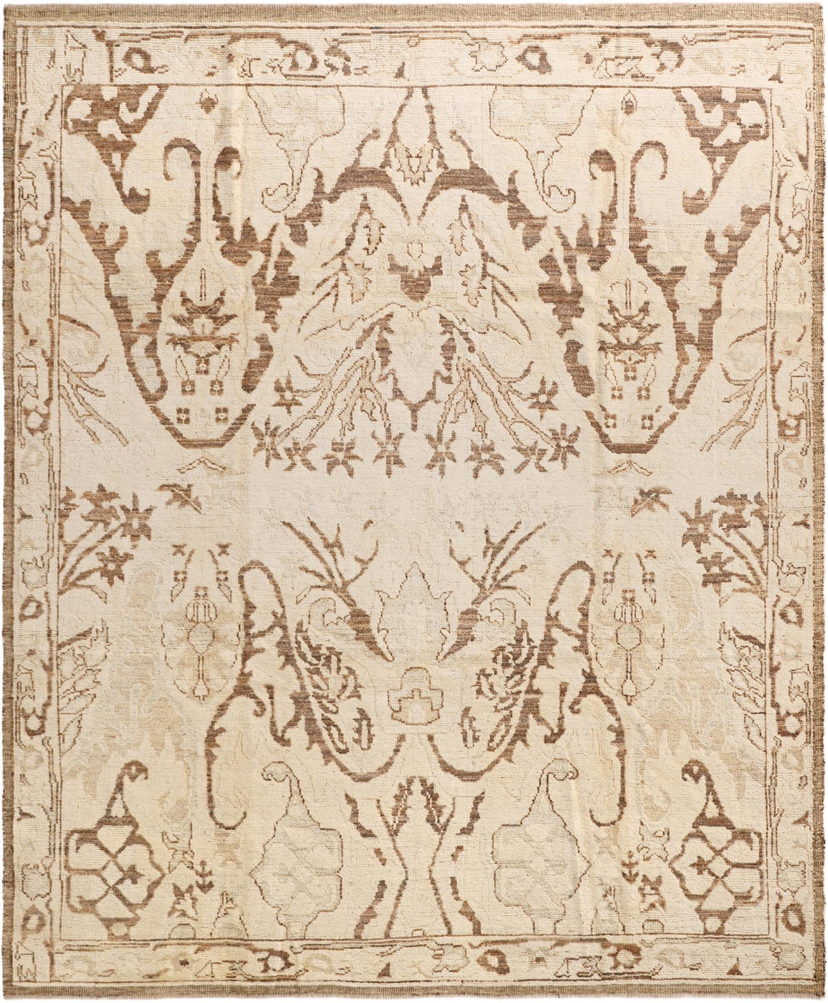 8' 5 x 10' 2 Hand Knotted Oushak Wool Rug