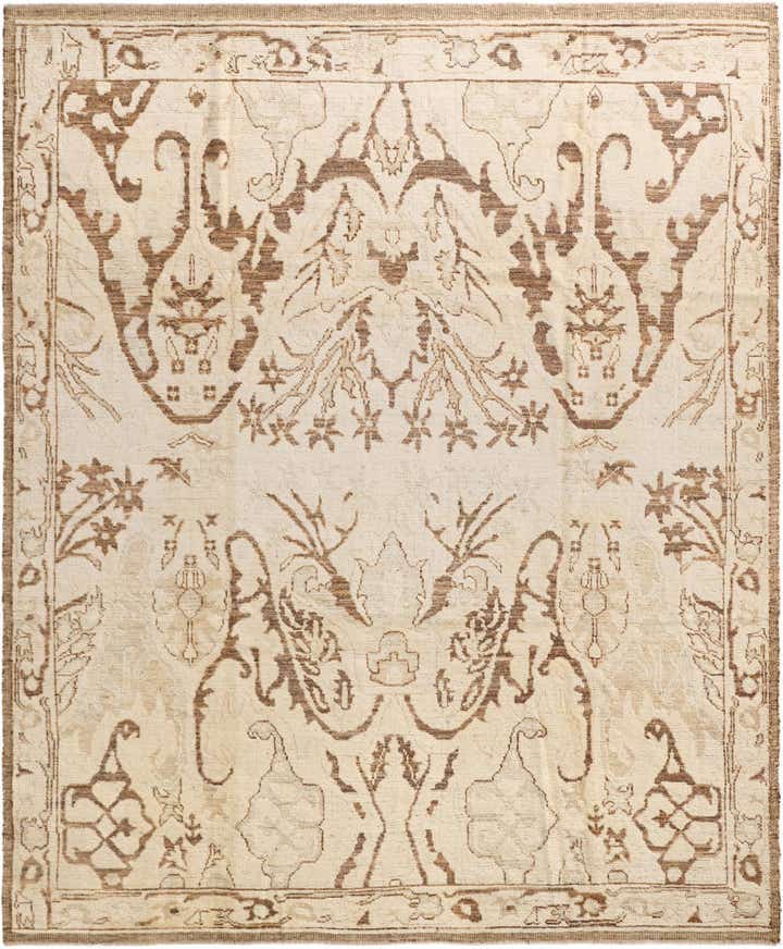 8' 5 x 10' 2 Hand Knotted Oushak Wool Rug