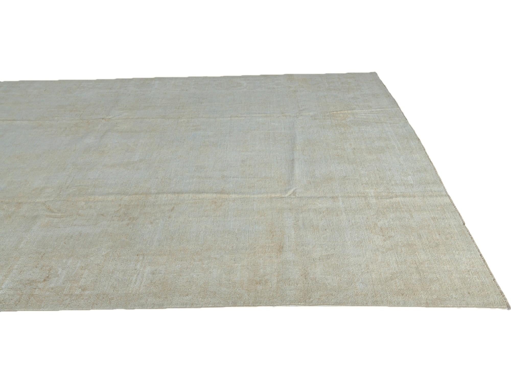 9' 5 x 13' 6 Hand Knotted Oushak Wool Rug