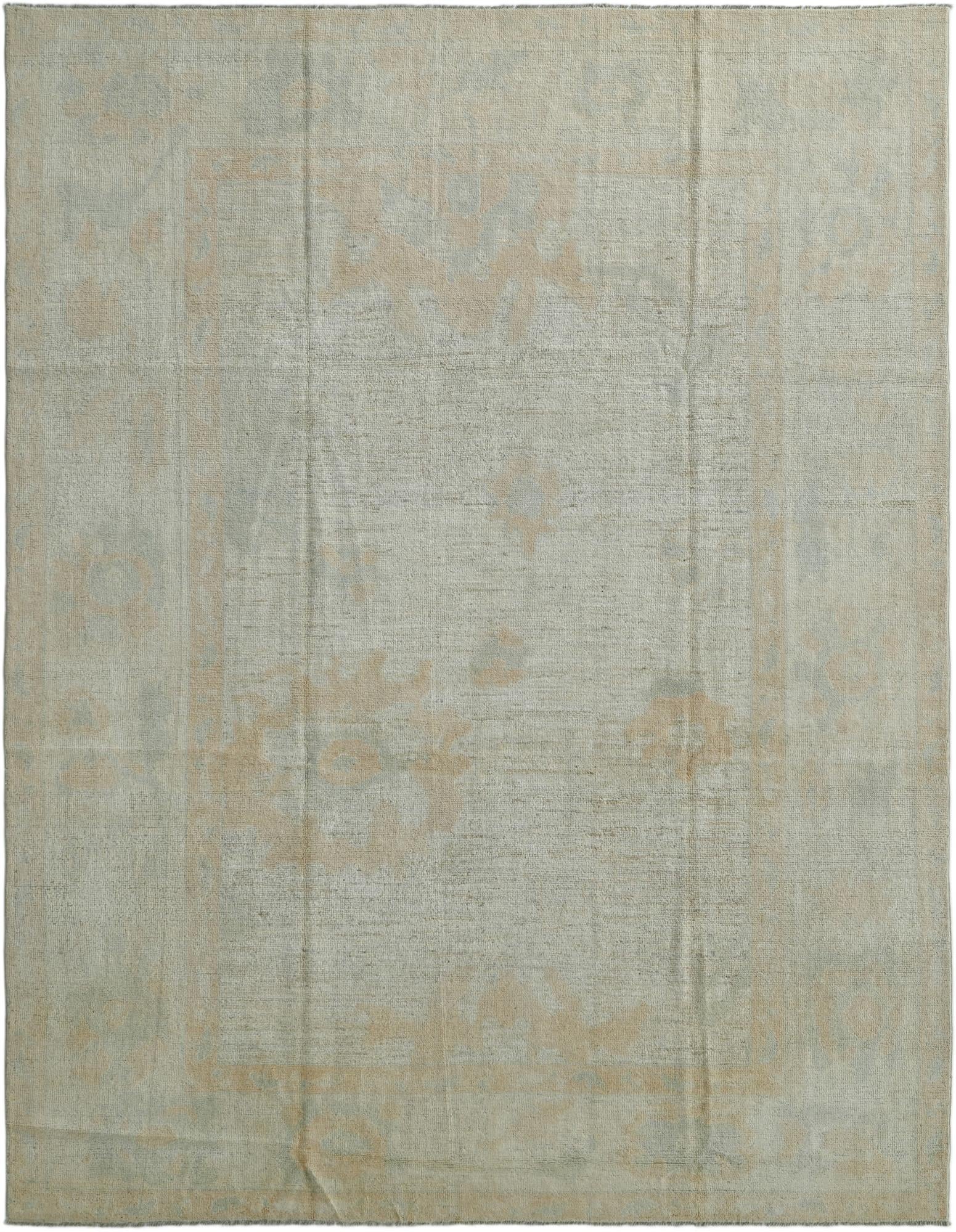 8' 11 x 11' 6 Hand Knotted Oushak Wool Rug