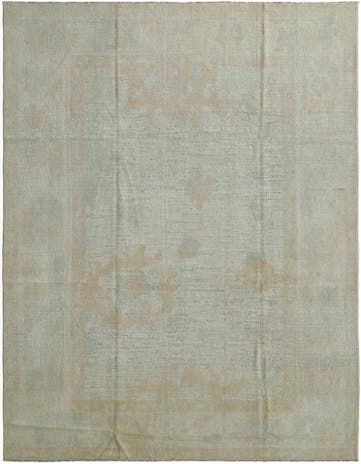 8' 11 x 11' 6 Hand Knotted Oushak Wool Rug