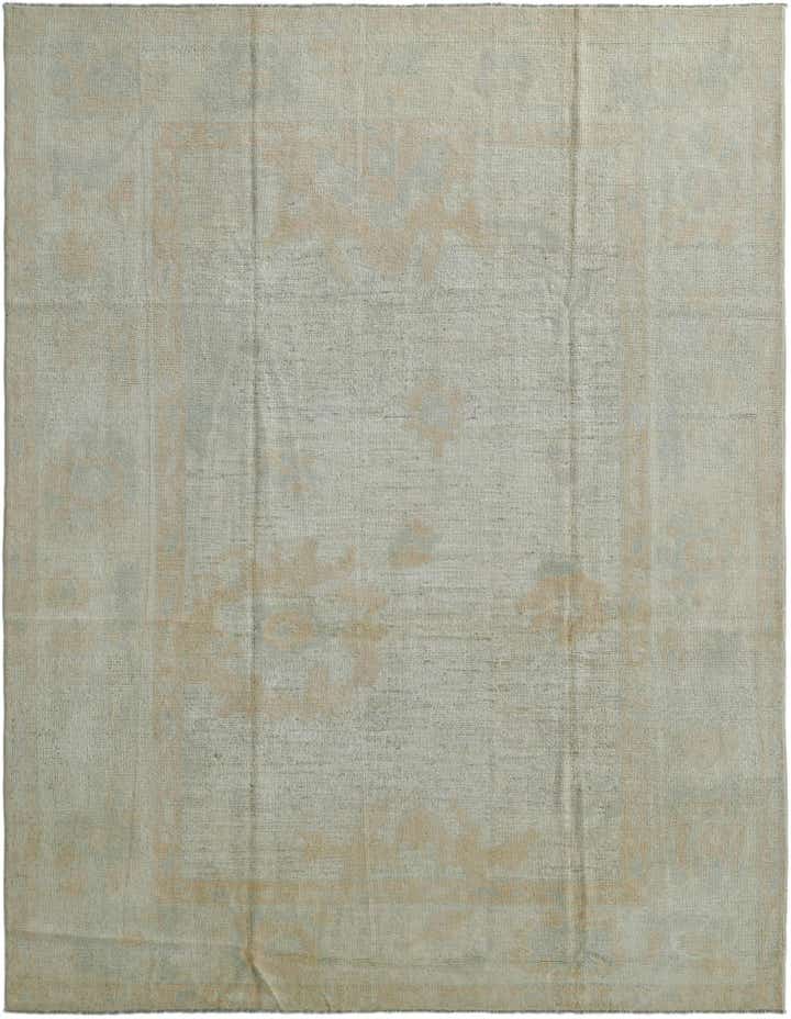 8' 11 x 11' 6 Hand Knotted Oushak Wool Rug