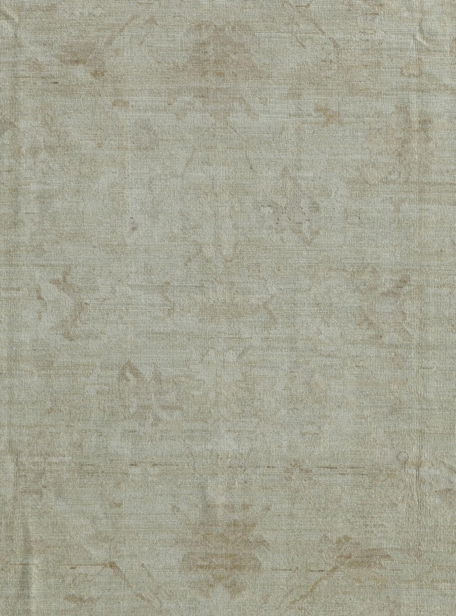 8' 11 x 11' 9 Hand Knotted Oushak Wool Rug