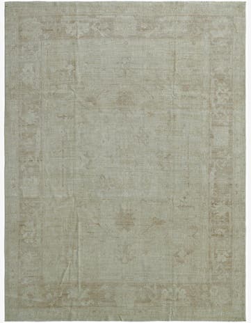 8' 11 x 11' 9 Hand Knotted Oushak Wool Rug