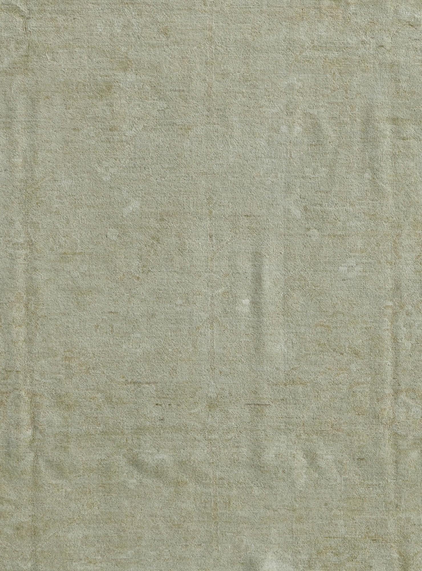 8' 11 x 11' 9 Hand Knotted Oushak Wool Rug