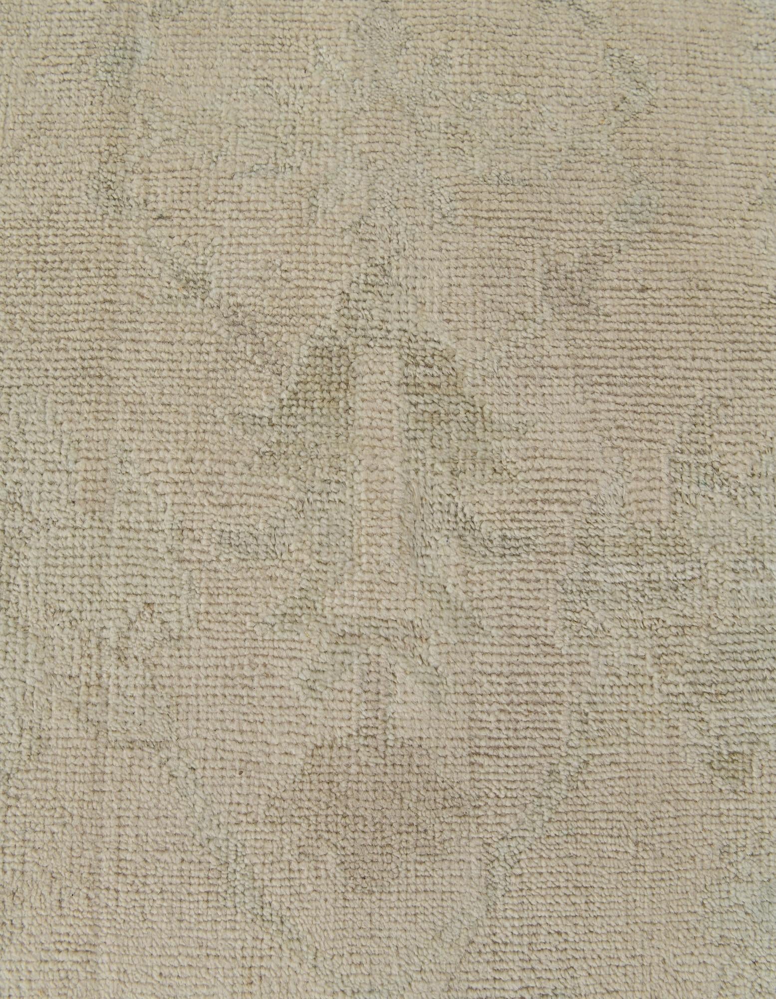 8' 1 x 9' 8 Hand Knotted Oushak Wool Rug