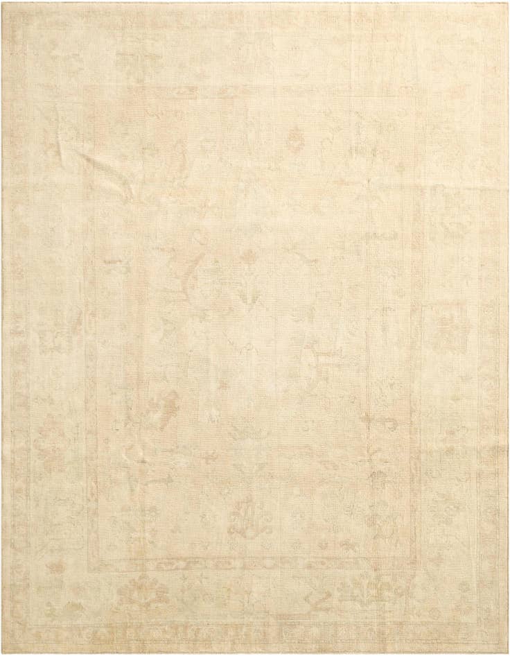 Detail image of 8' 1 x 9' 8 Hand Knotted Oushak Wool Rug