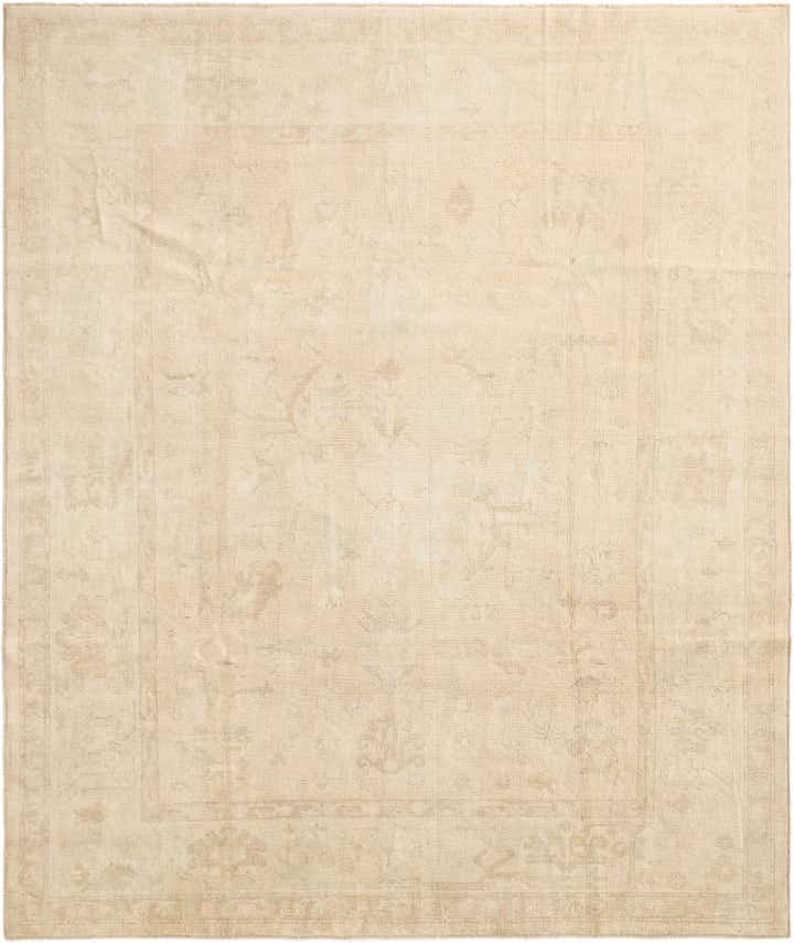 8' 1 x 9' 8 Hand Knotted Oushak Wool Rug