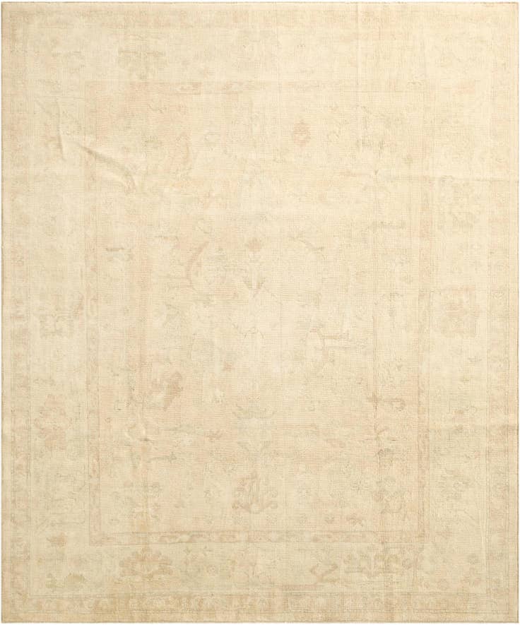 Detail image of 8' 1 x 9' 8 Hand Knotted Oushak Wool Rug