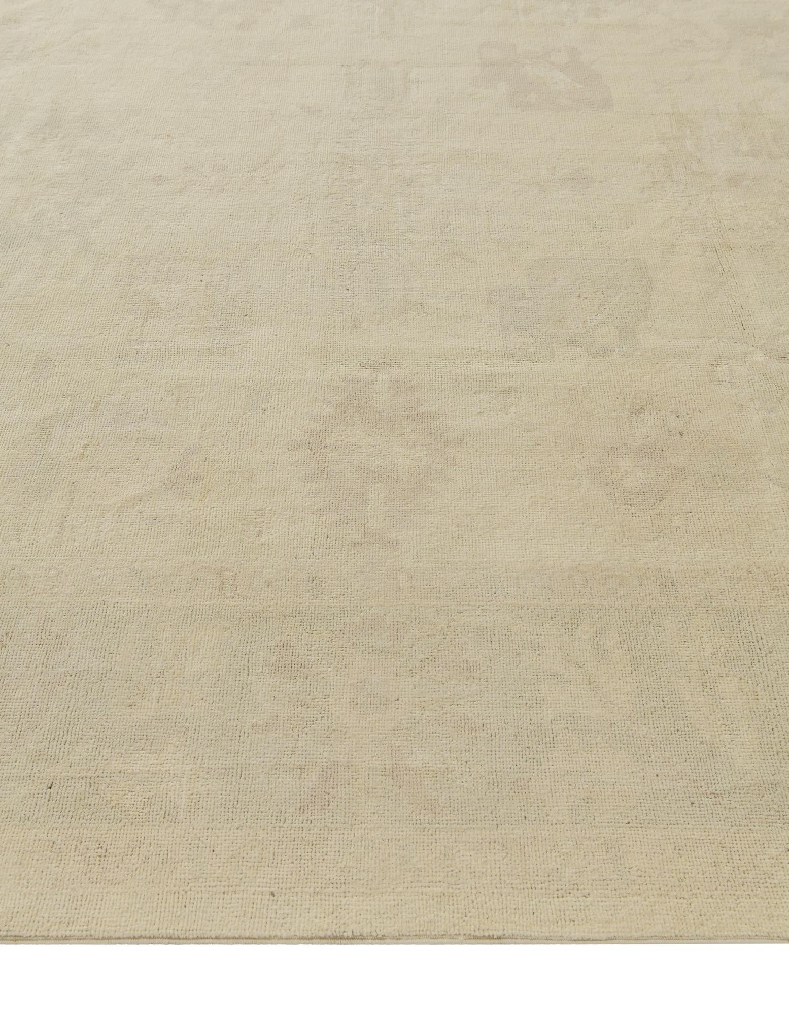 8' 5 x 9' 9 Hand Knotted Oushak Wool Rug