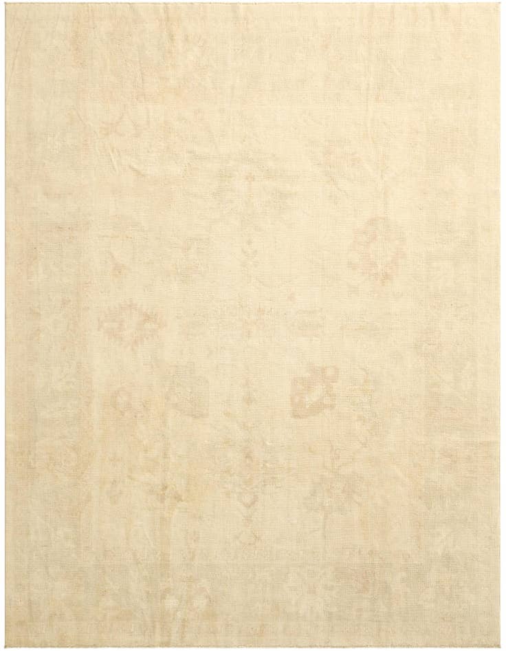 Detail image of 8' 5 x 9' 9 Hand Knotted Oushak Wool Rug