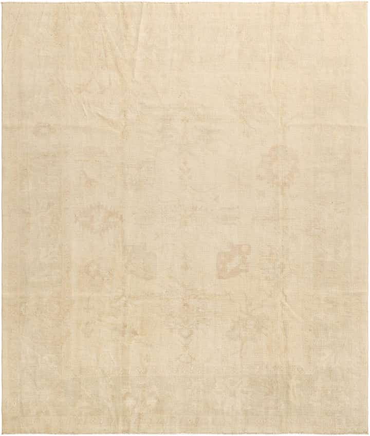 8' 5 x 9' 9 Hand Knotted Oushak Wool Rug