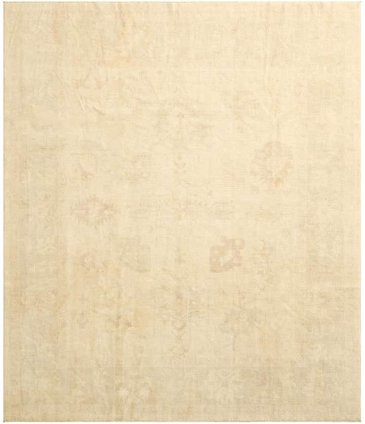 8' 5 x 9' 9 Hand Knotted Oushak Wool Rug