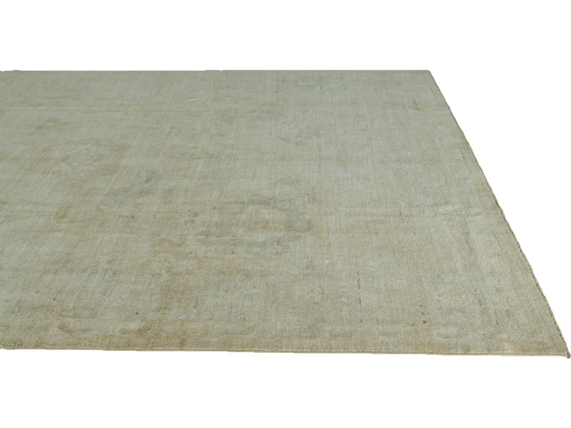 8' 9 x 11' 11 Hand Knotted Oushak Wool Rug
