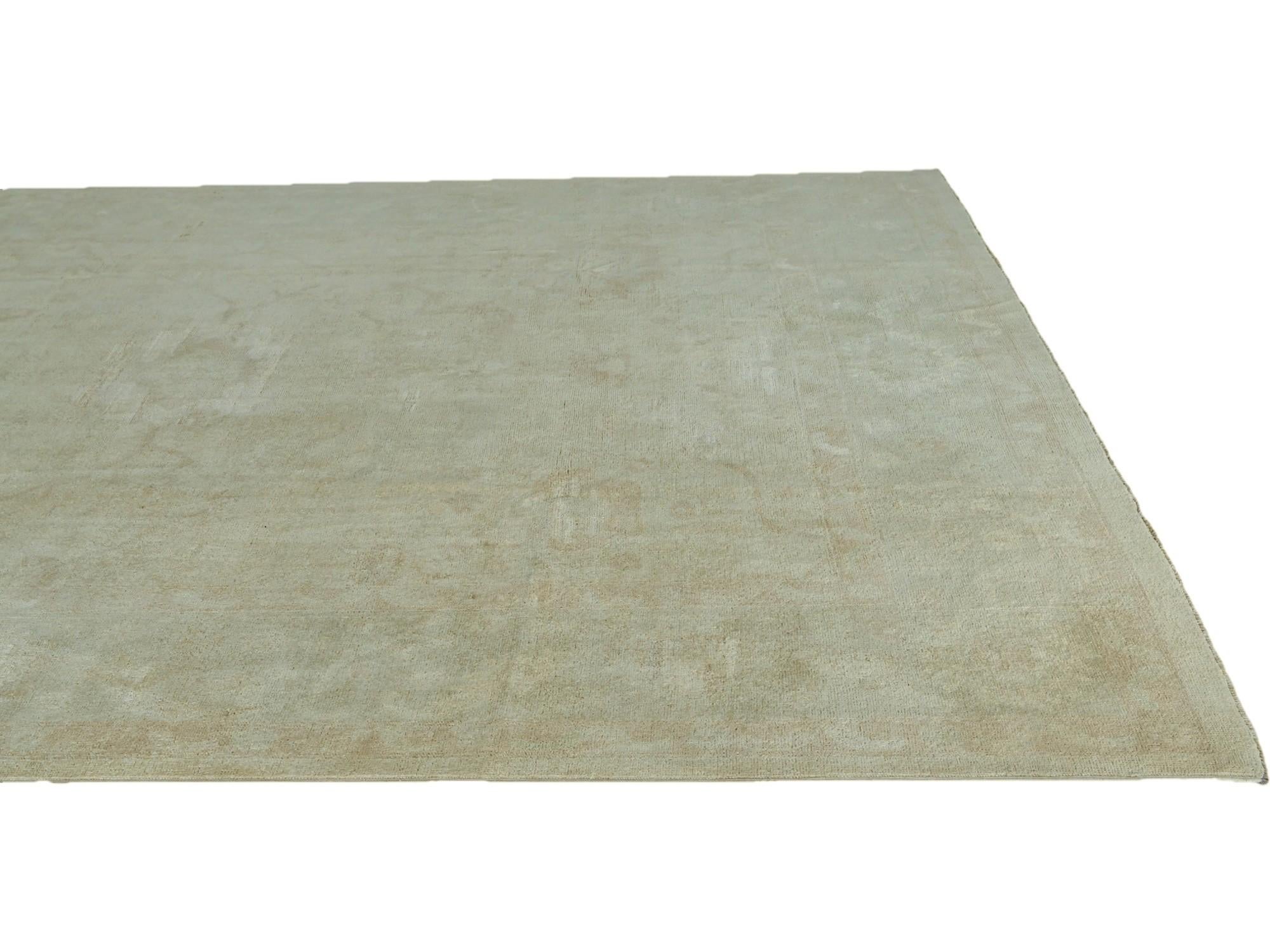 8' 10 x 12' 2 Hand Knotted Oushak Wool Rug