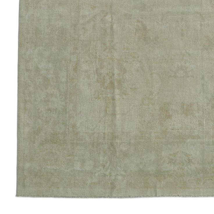 Detail image of 8' 10 x 12' 2 Hand Knotted Oushak Wool Rug