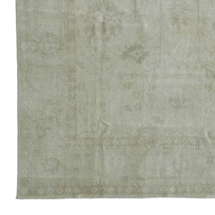 Detail image of 8' 8 x 11' 11 Hand Knotted Oushak Wool Rug