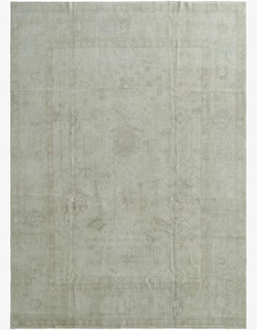 8' 8 x 11' 11 Hand Knotted Oushak Wool Rug