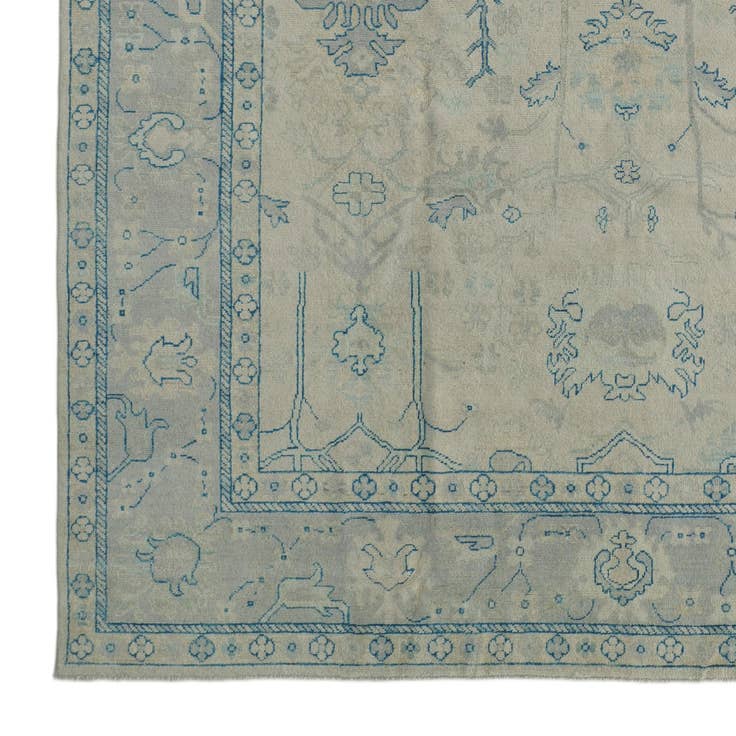Detail image of 9' x 11' 9 Hand Knotted Oushak Wool Rug
