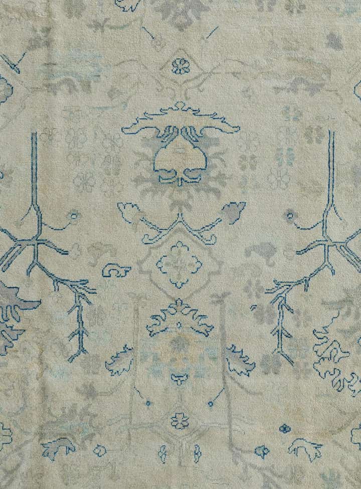 9' x 11' 9 Hand Knotted Oushak Wool Rug