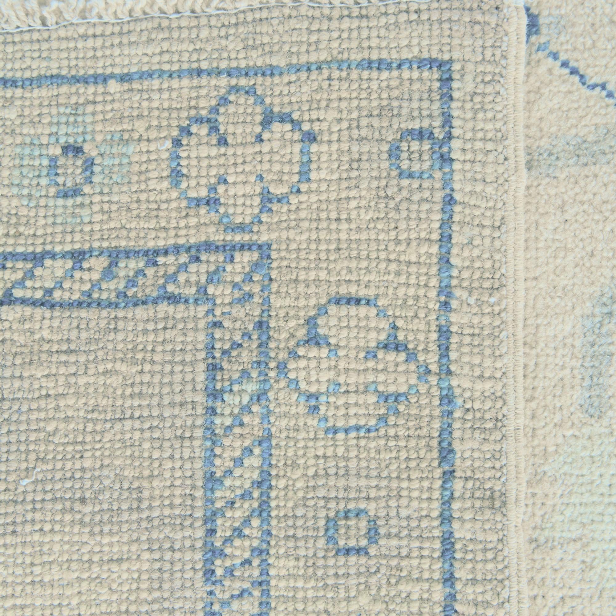 9' x 11' 9 Hand Knotted Oushak Wool Rug