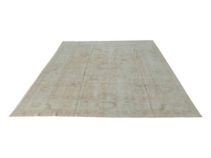 Detail image of 8' 10 x 11' 9 Hand Knotted Oushak Wool Rug
