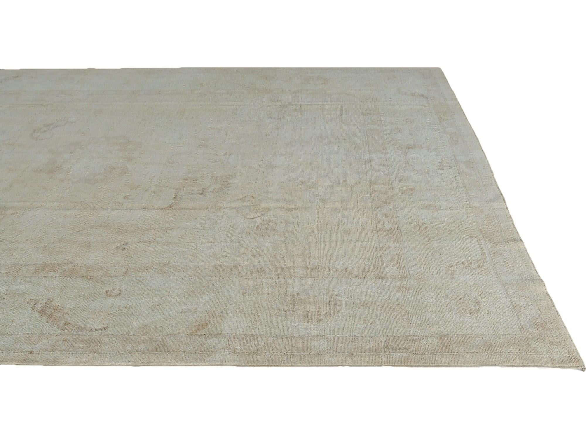 8' 10 x 11' 9 Hand Knotted Oushak Wool Rug