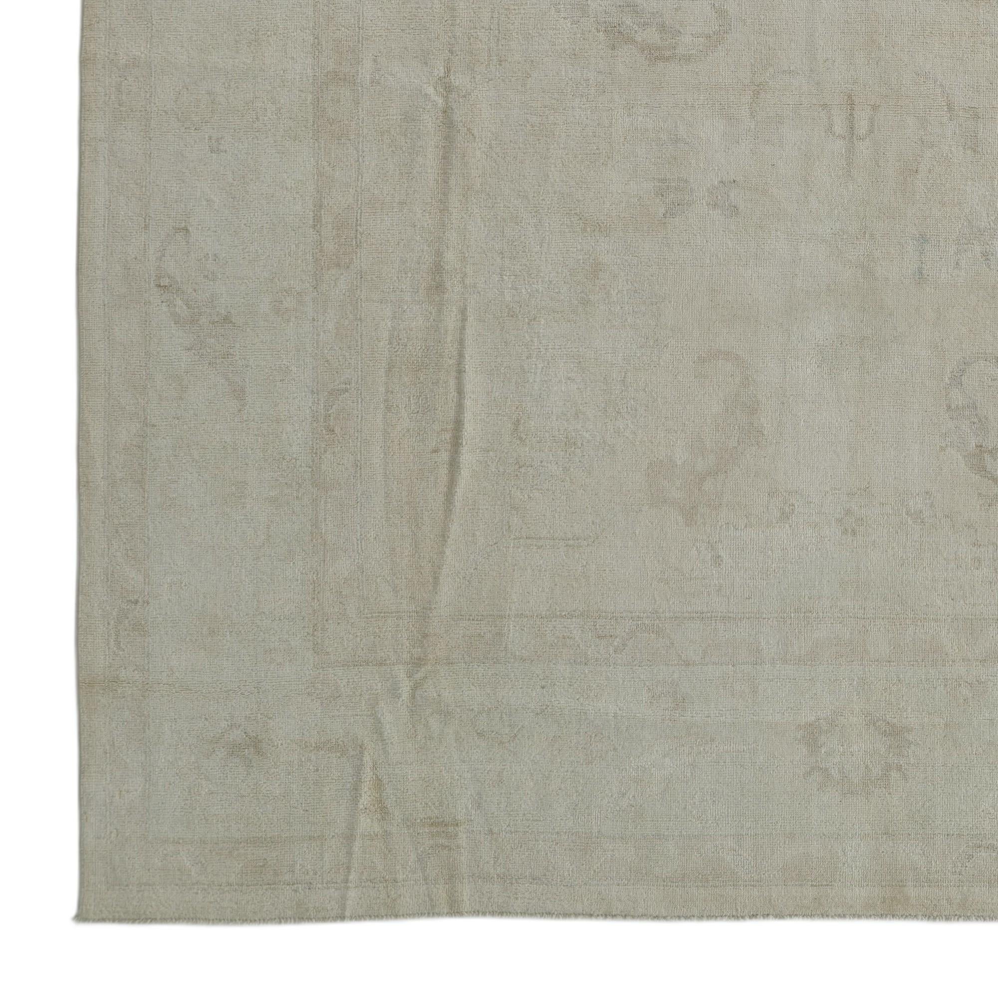 8' 10 x 11' 9 Hand Knotted Oushak Wool Rug