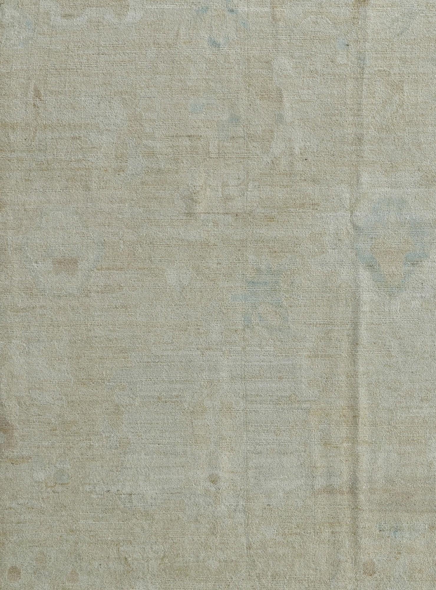 9' 8 x 13' 10 Hand Knotted Oushak Wool Rug