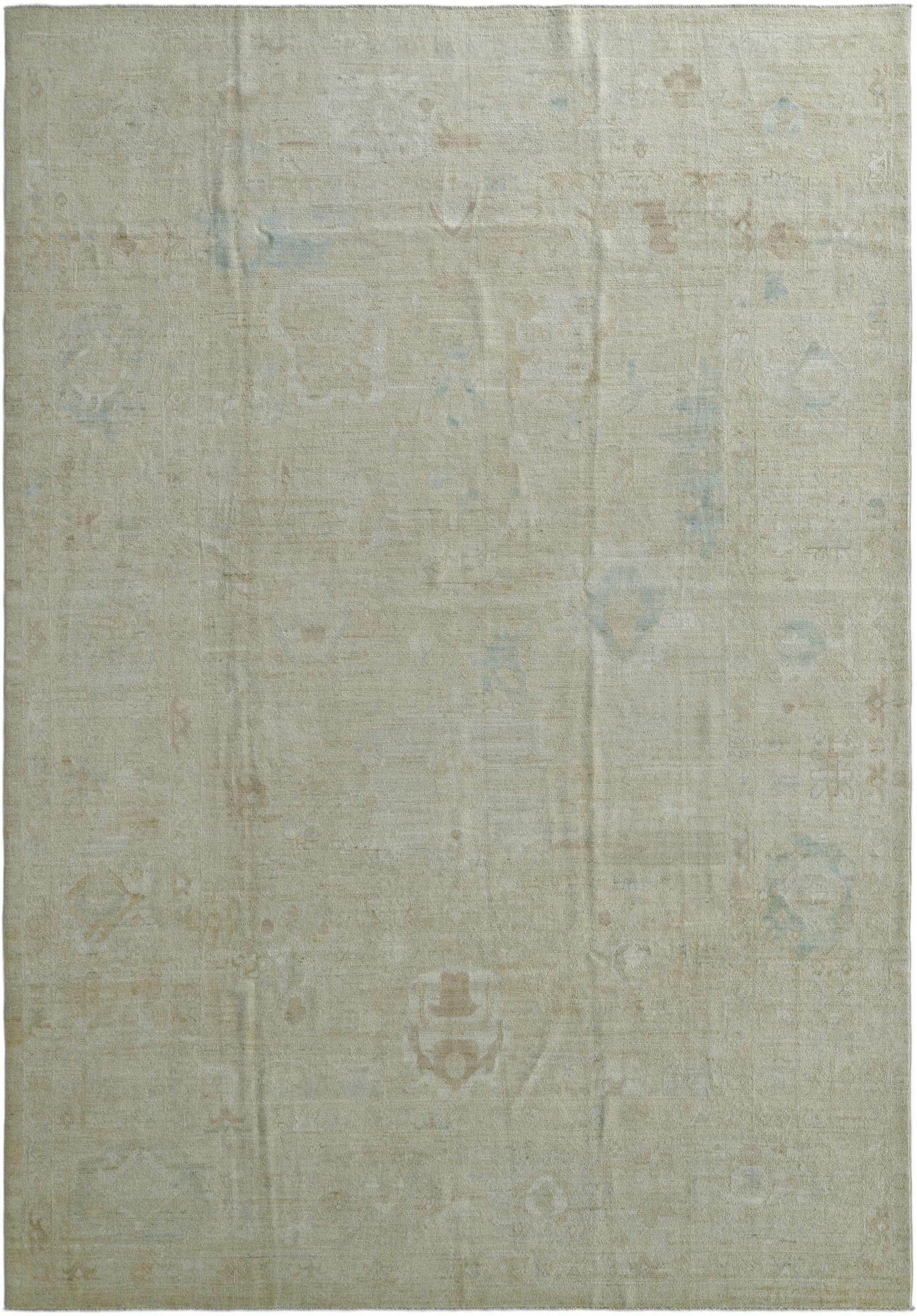 9' 8 x 13' 10 Hand Knotted Oushak Wool Rug