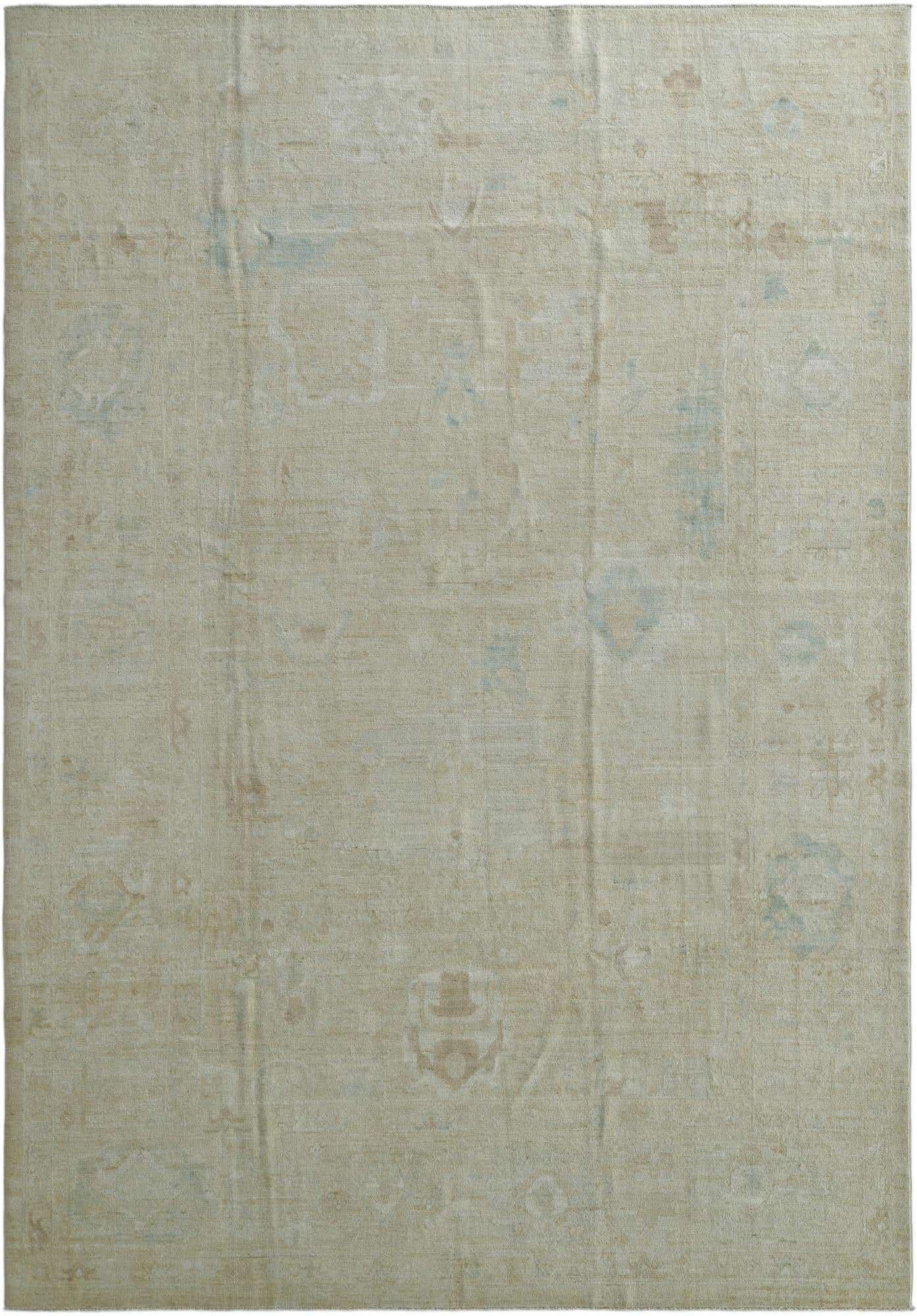 9' 8 x 13' 10 Hand Knotted Oushak Wool Rug