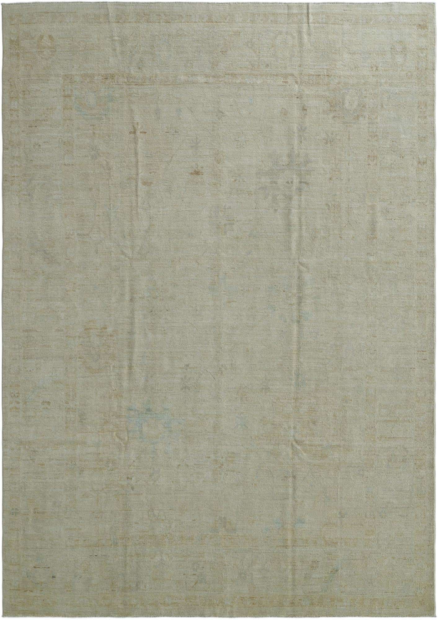 9' 7 x 13' 7 Hand Knotted Oushak Wool Rug