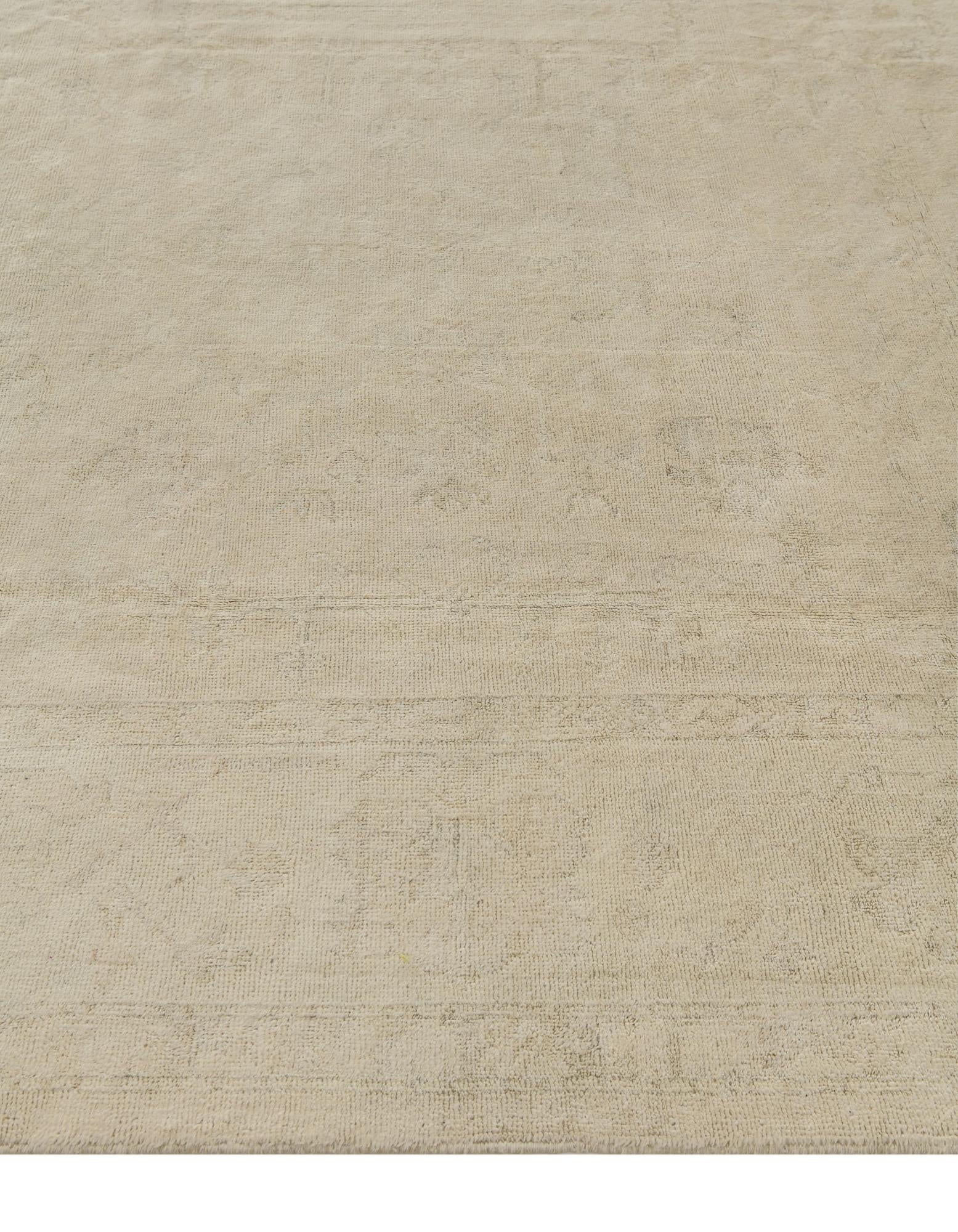 8' x 9' 10 Hand Knotted Oushak Wool Rug