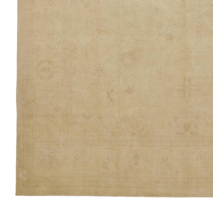 Detail image of 10' 5 x 13' 9 Hand Knotted Oushak Wool Rug
