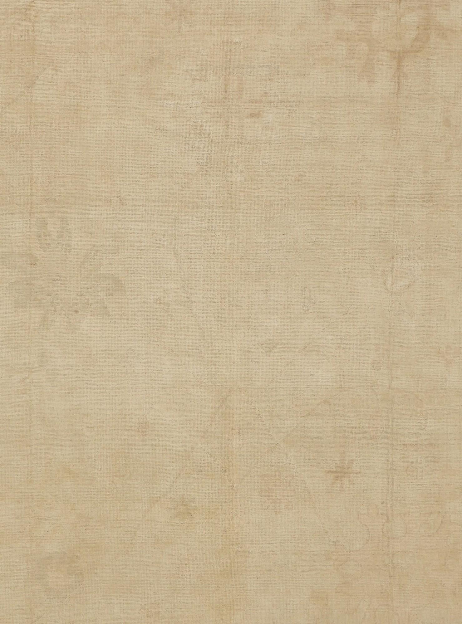 10' 5 x 13' 9 Hand Knotted Oushak Wool Rug