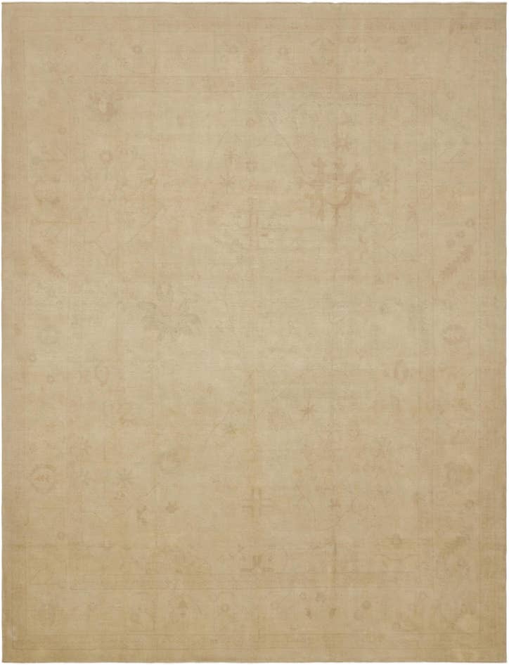 Detail image of 10' 5 x 13' 9 Hand Knotted Oushak Wool Rug