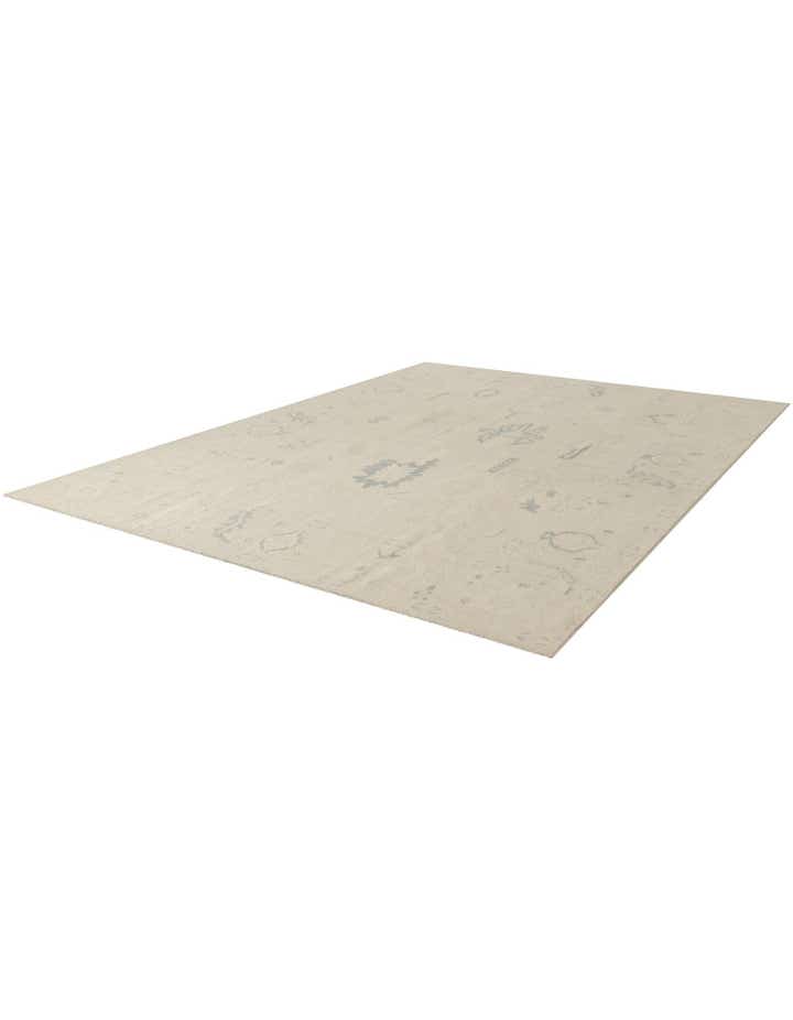 10' x 13' 11 Hand Knotted Oushak Wool Rug