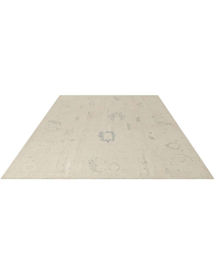 10' x 13' 11 Hand Knotted Oushak Wool Rug
