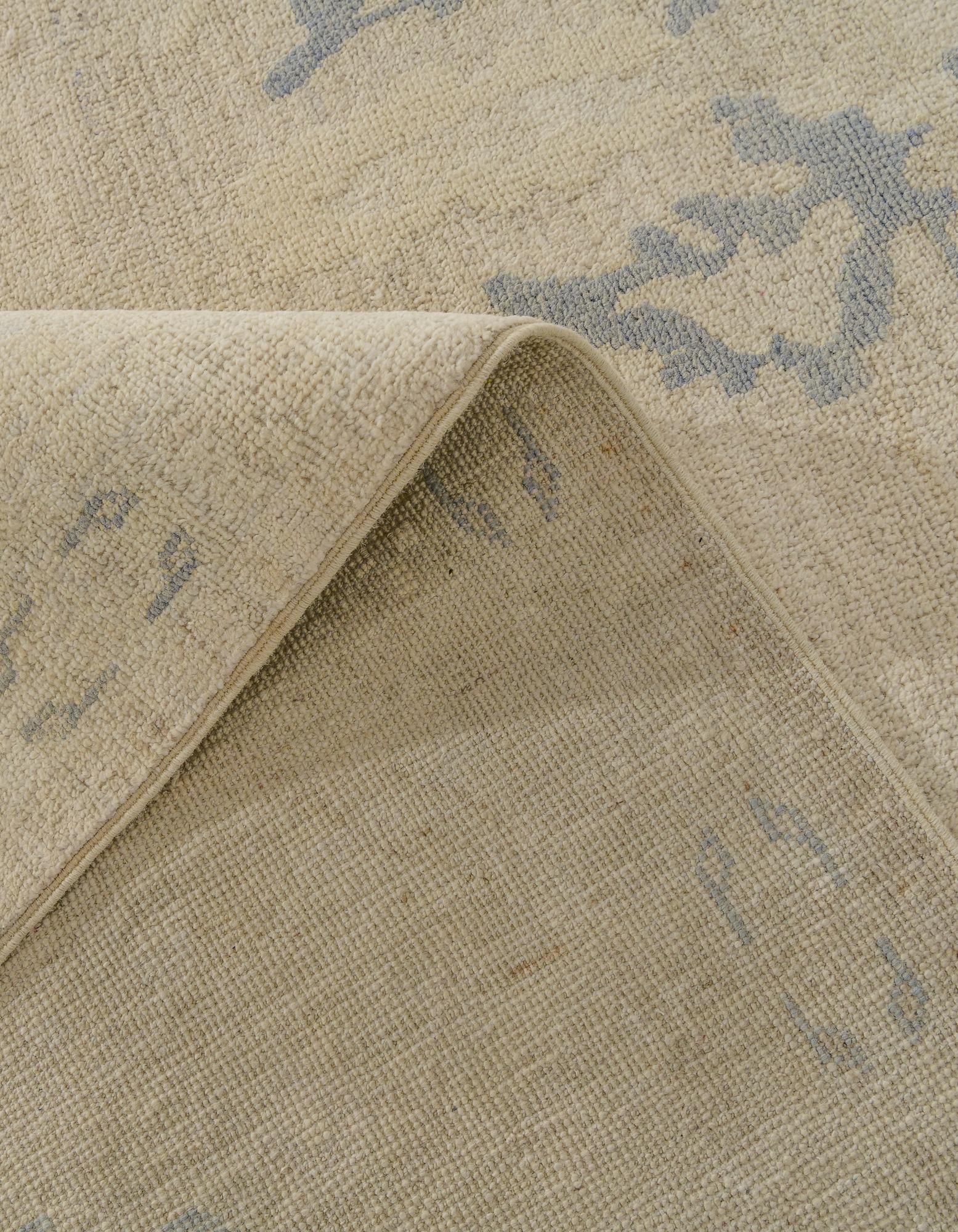 10' x 13' 11 Hand Knotted Oushak Wool Rug