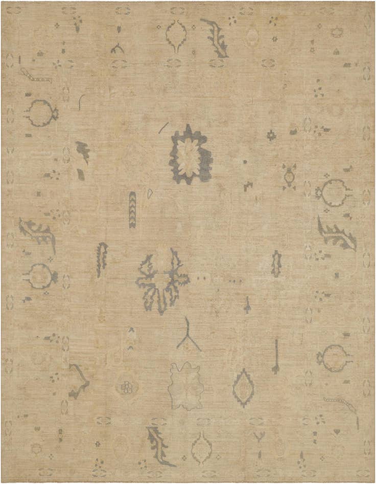 Detail image of 10' x 13' 11 Hand Knotted Oushak Wool Rug