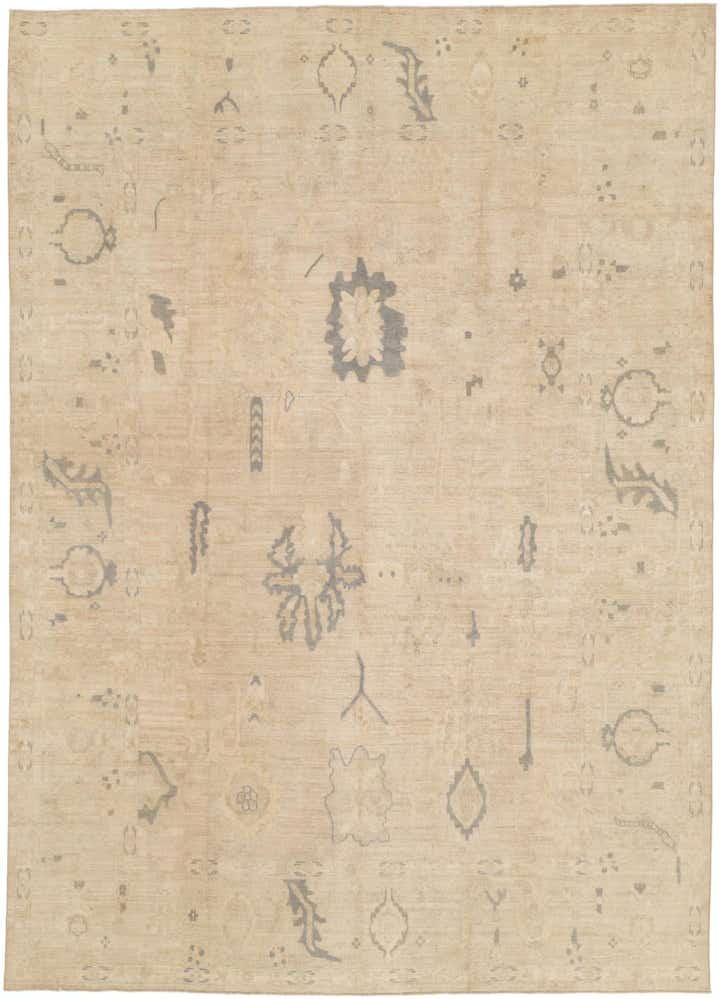 10' x 13' 11 Hand Knotted Oushak Wool Rug