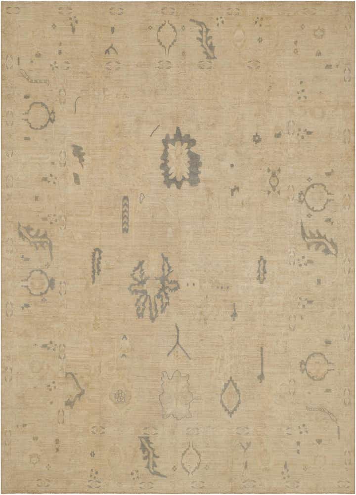 10' x 13' 11 Hand Knotted Oushak Wool Rug