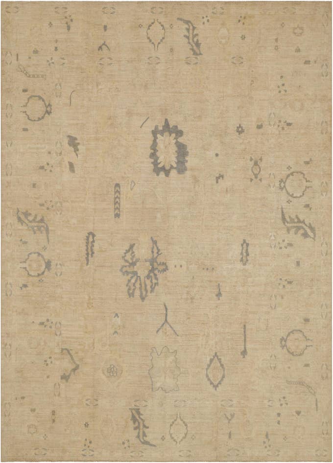 Detail image of 10' x 13' 11 Hand Knotted Oushak Wool Rug